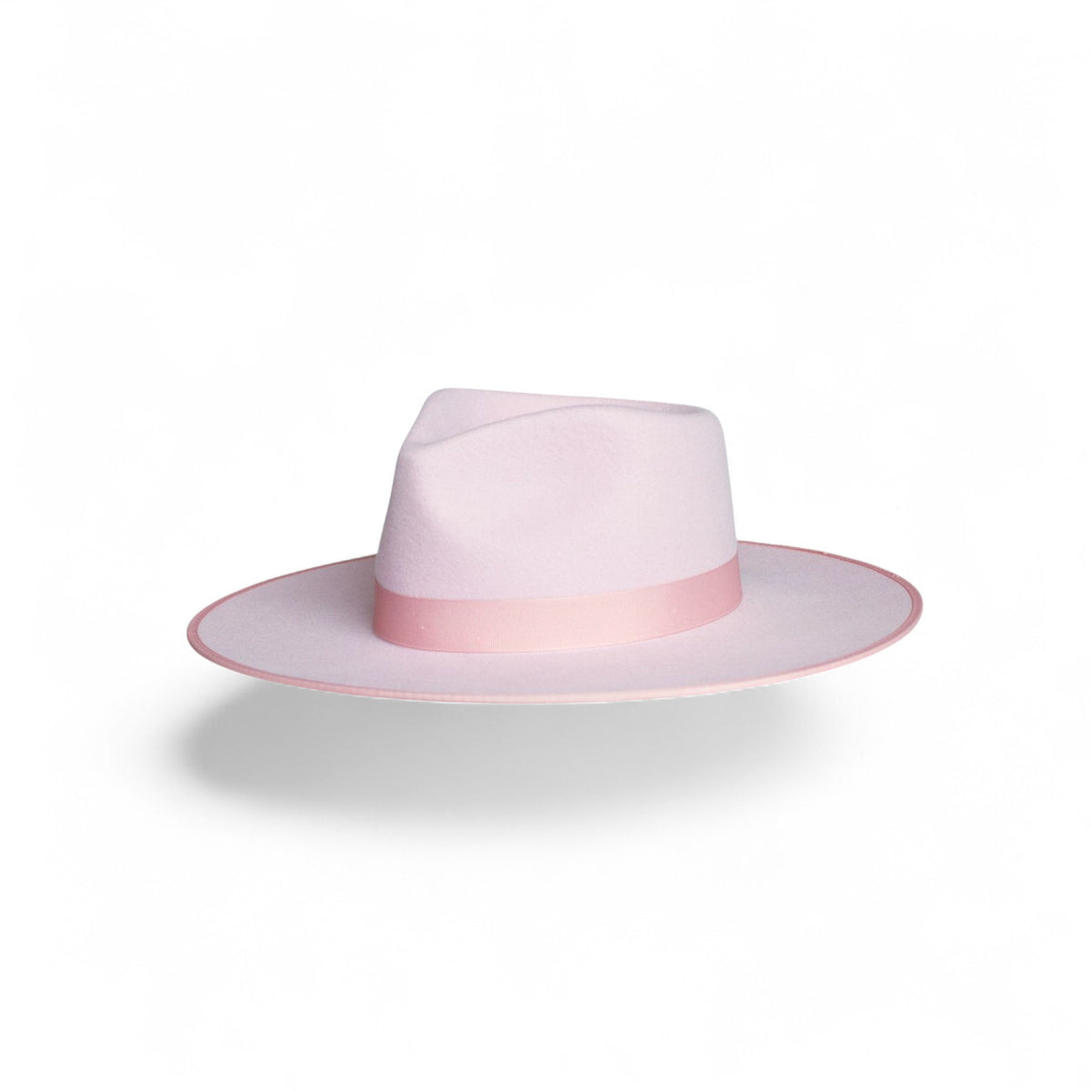 Pink Wide Brim Fedora Hat