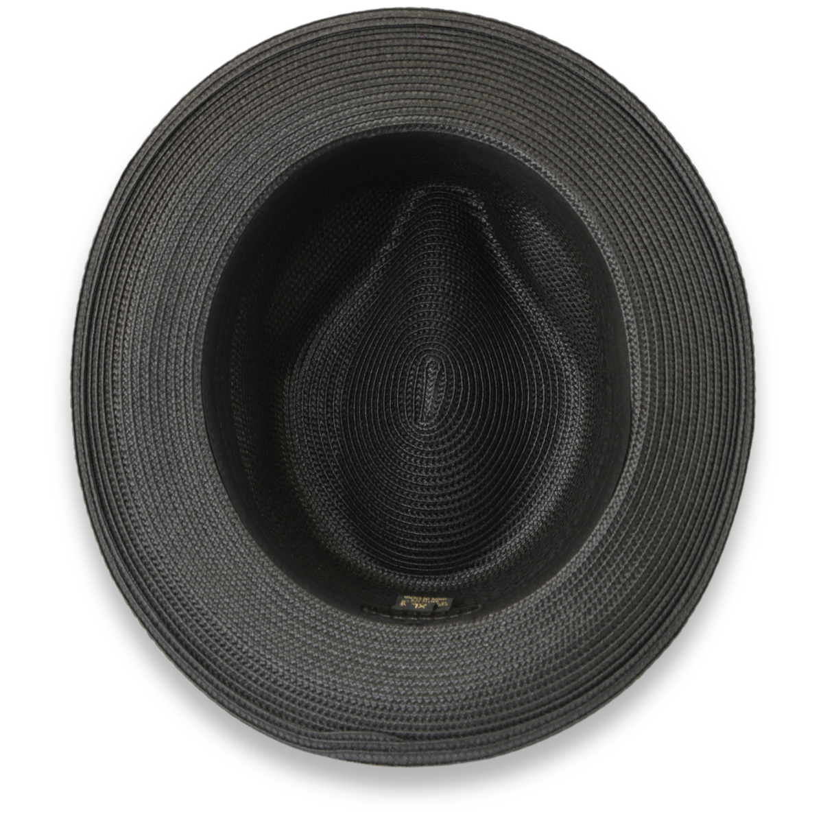 Tapa Crushable Straw Hat Fedora in Charcoal: Large