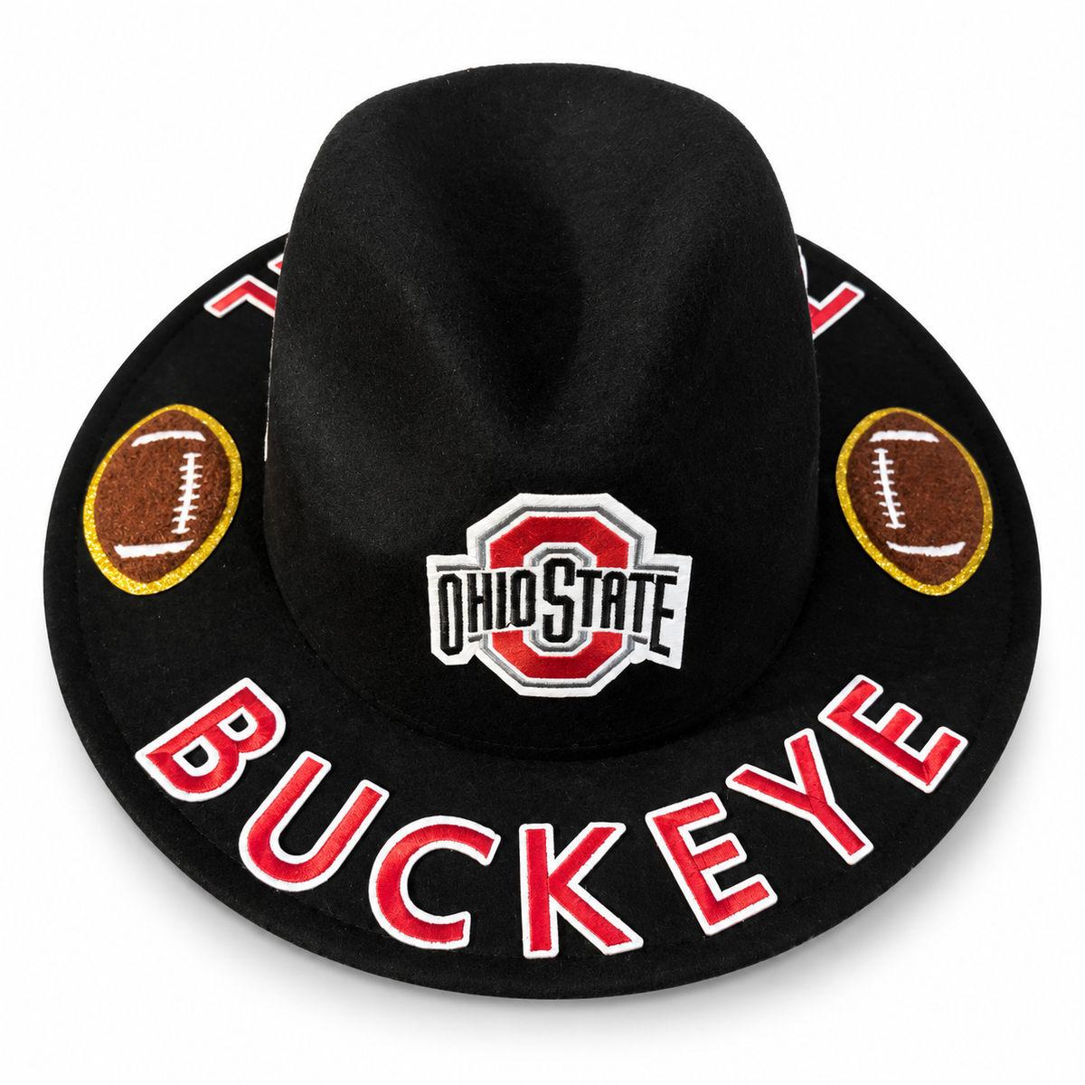 Ohio State Buckeye Custom Statement Hat on a clean white studio background
