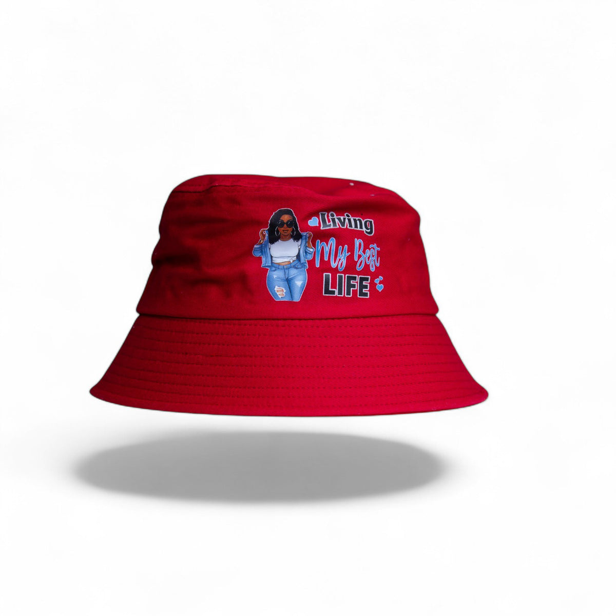 Red Living My Best Life Bucket Hat