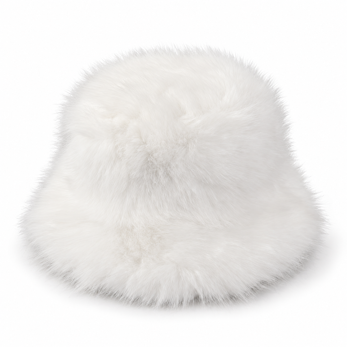 Winter White Faux Fur Bucket Hat