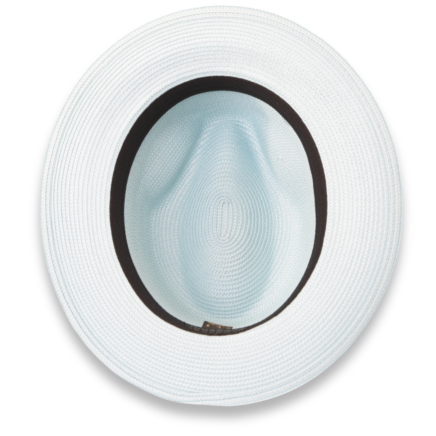 Tapa Crushable Straw Hat Fedora in Sky Blue: Large
