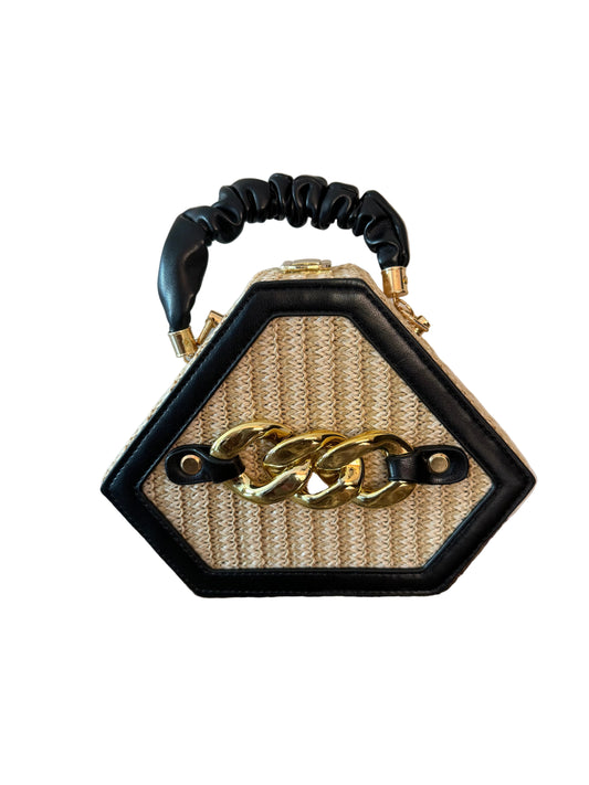 Black Triangle Purse w/crossbody chain