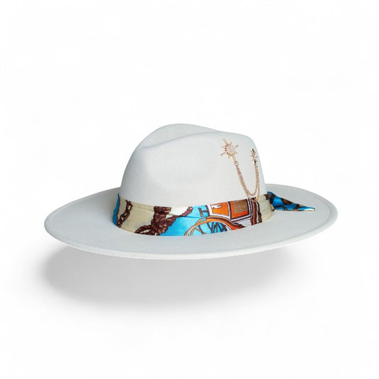 White Starlight Luxe Fedora