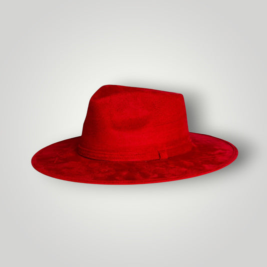 Crimson Flame Crown Fedora Hat