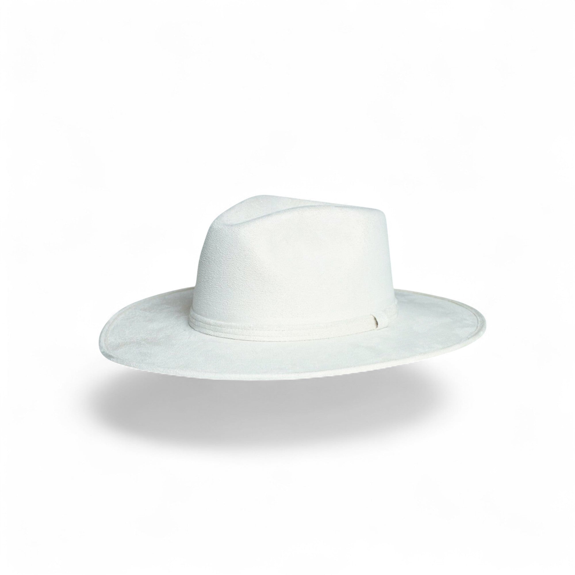 White Wide Brim Fedora Hat