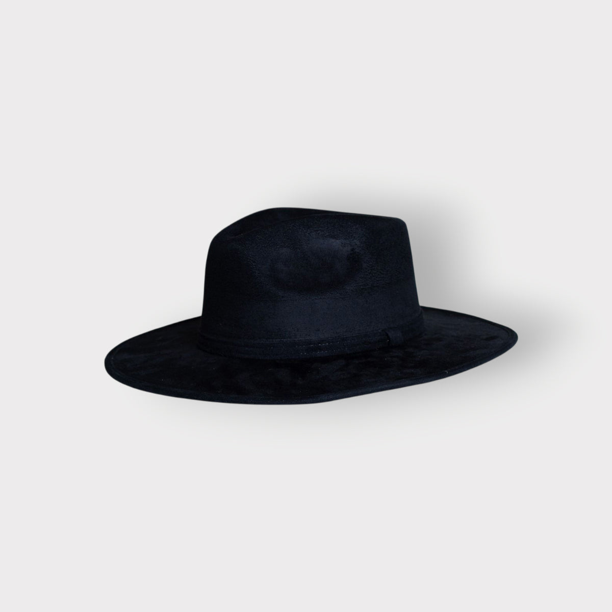 Midnight Black Crown Fedora Hat
