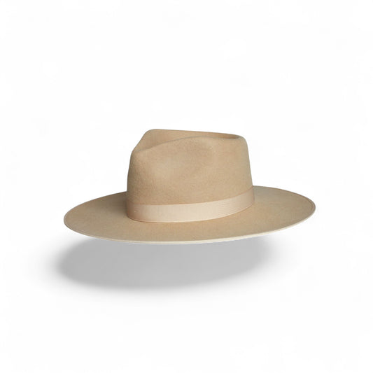 Bronze Wide Brim Fedora Hat