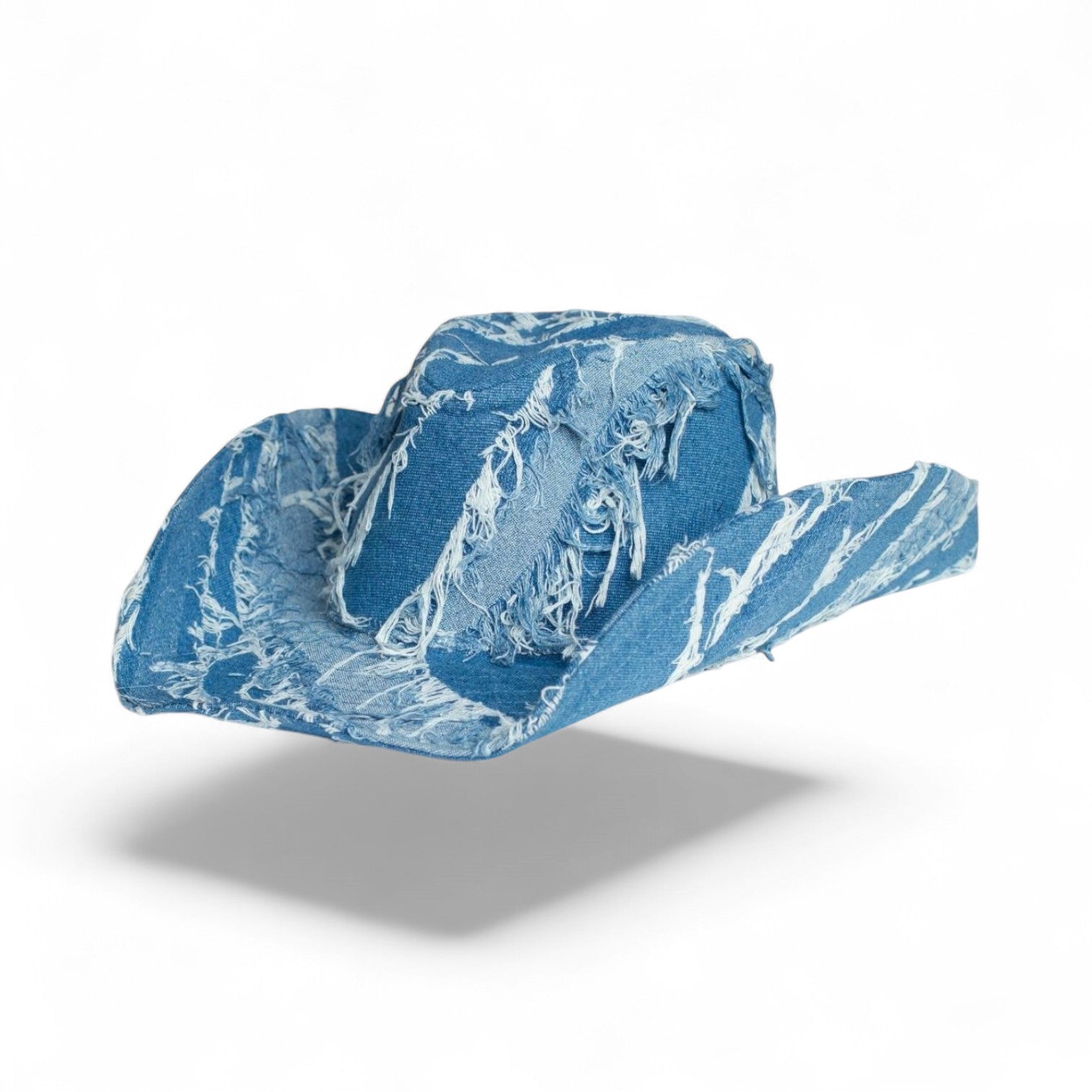 Distressed Denim Cowboy Hat
