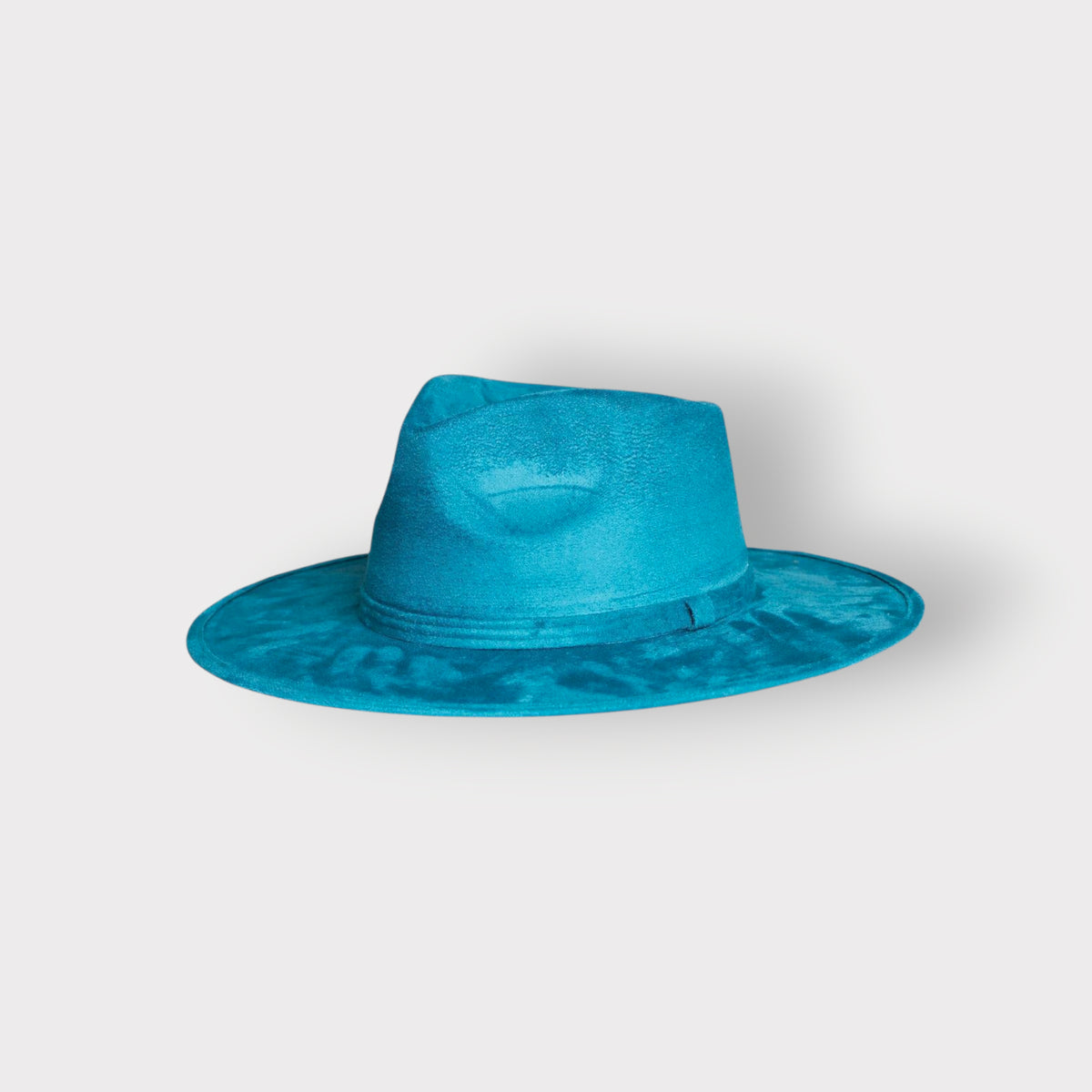 Ocean Teal Crown Fedora Hat