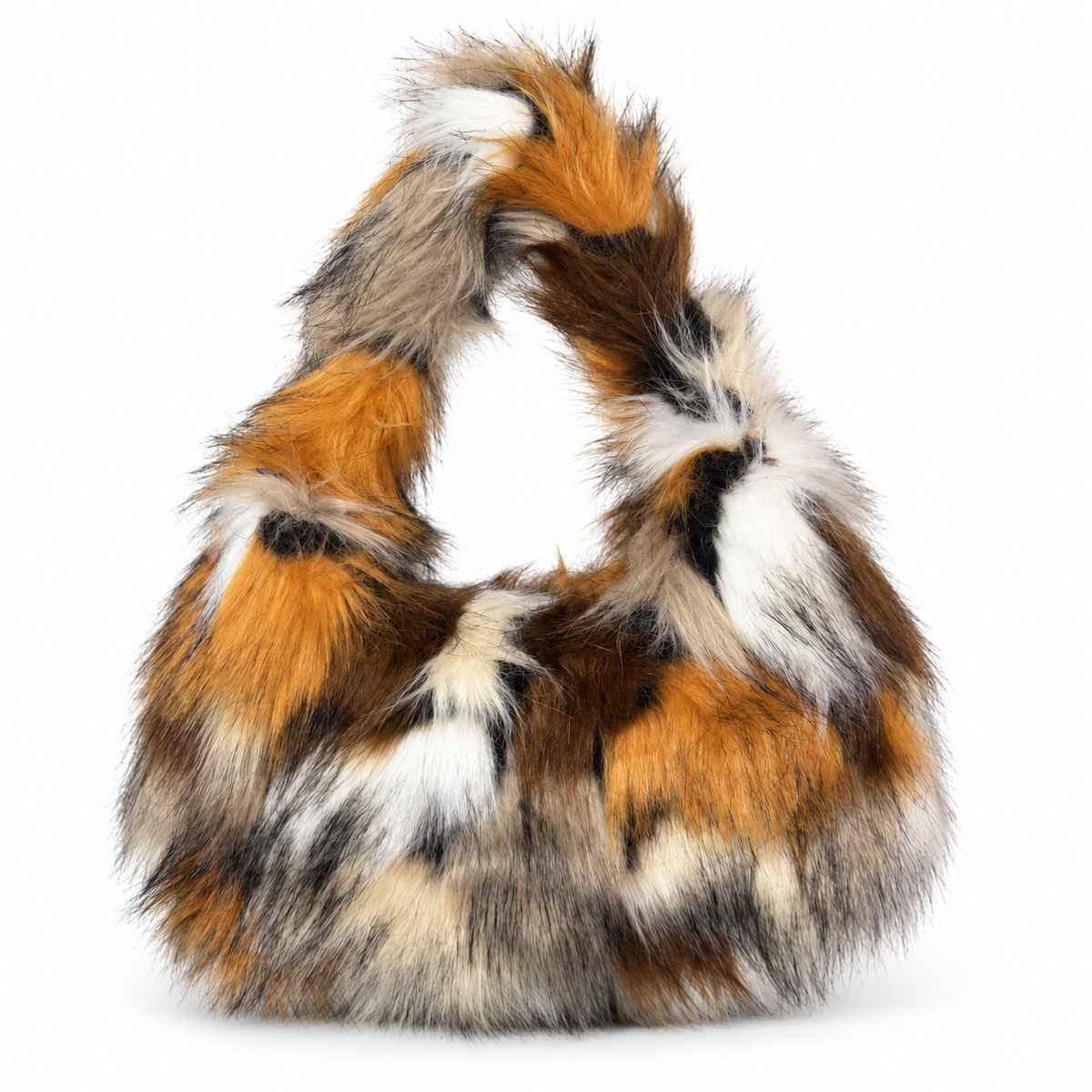 Confetti Faux Fur Shoulder Bag on a clean white studio background