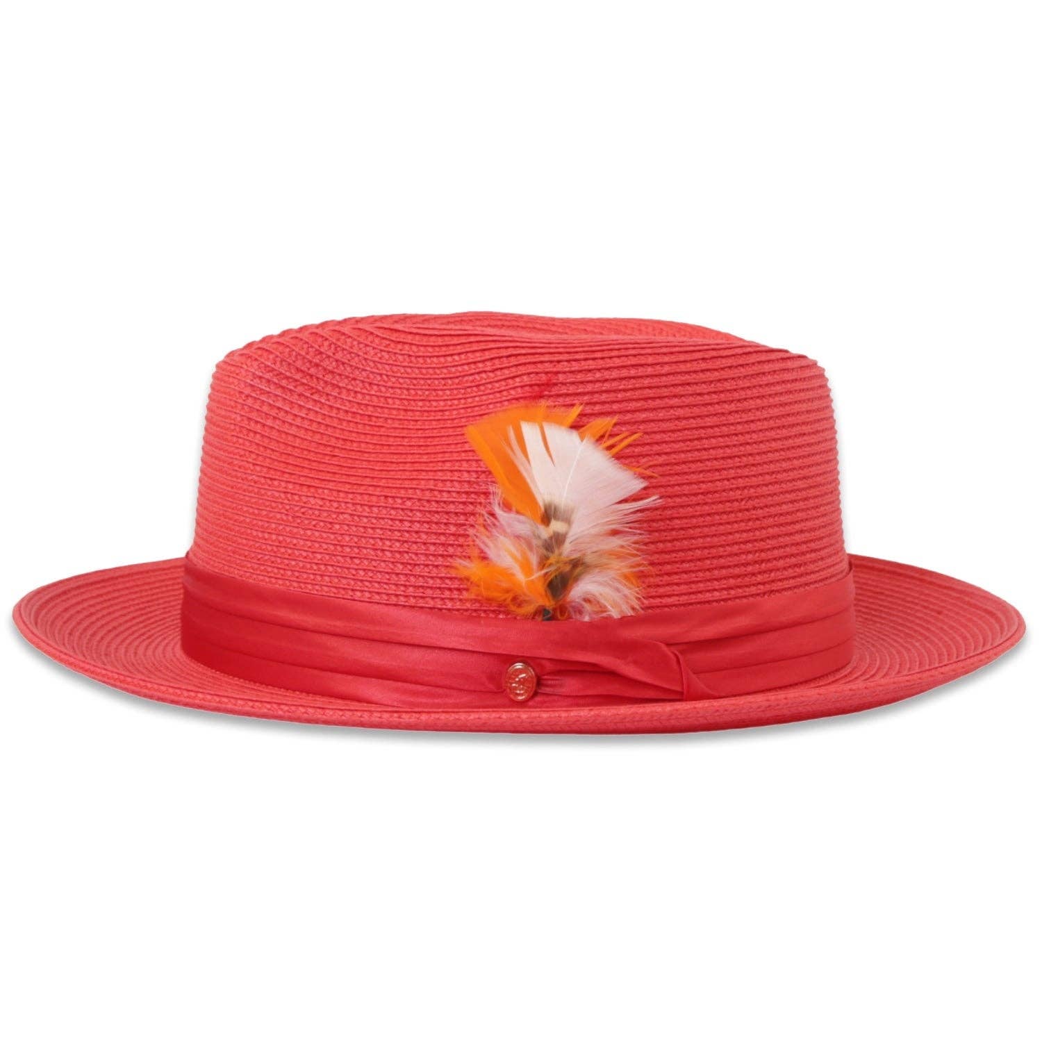 Tapa Crushable Straw Hat Fedora in Ruby: Large