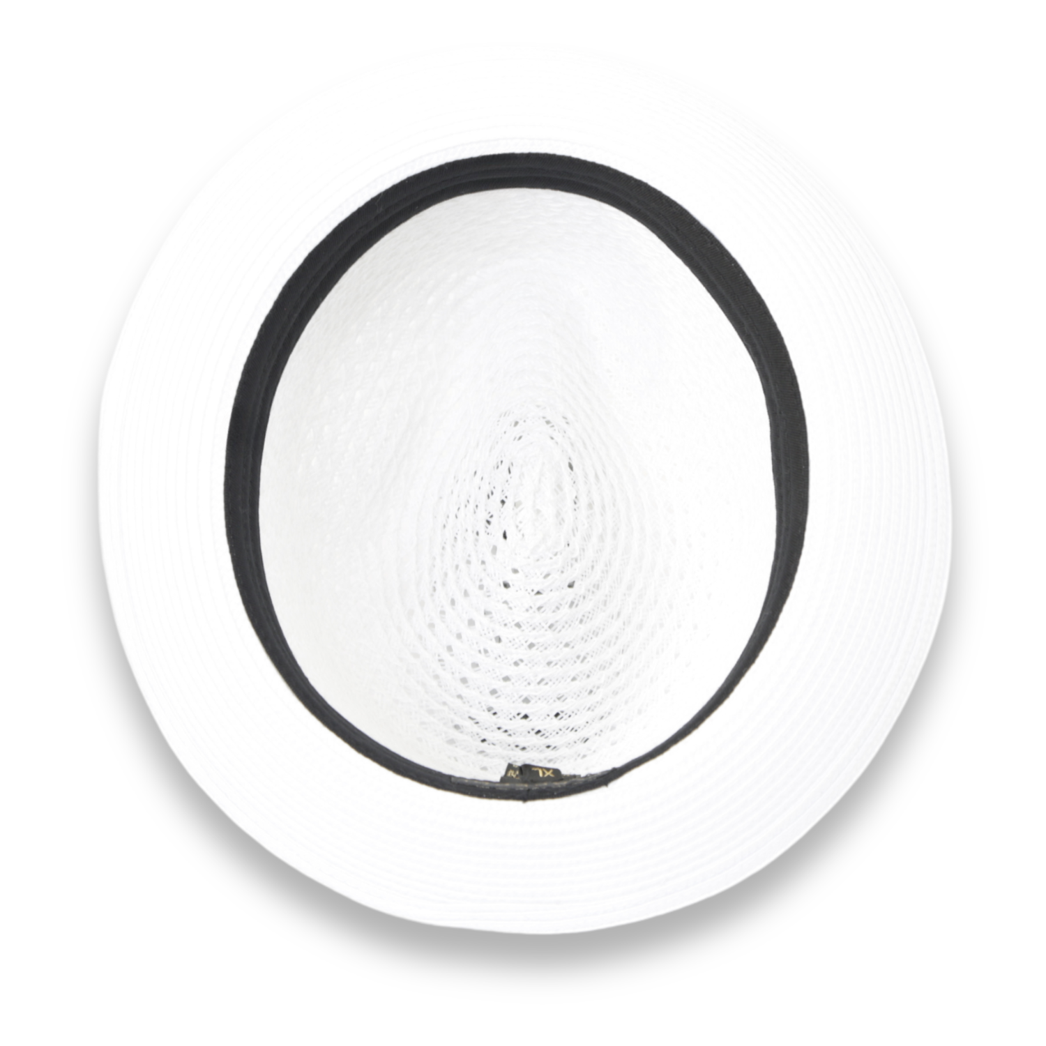 Castor Crushable Straw Hat Fedora in White: Large