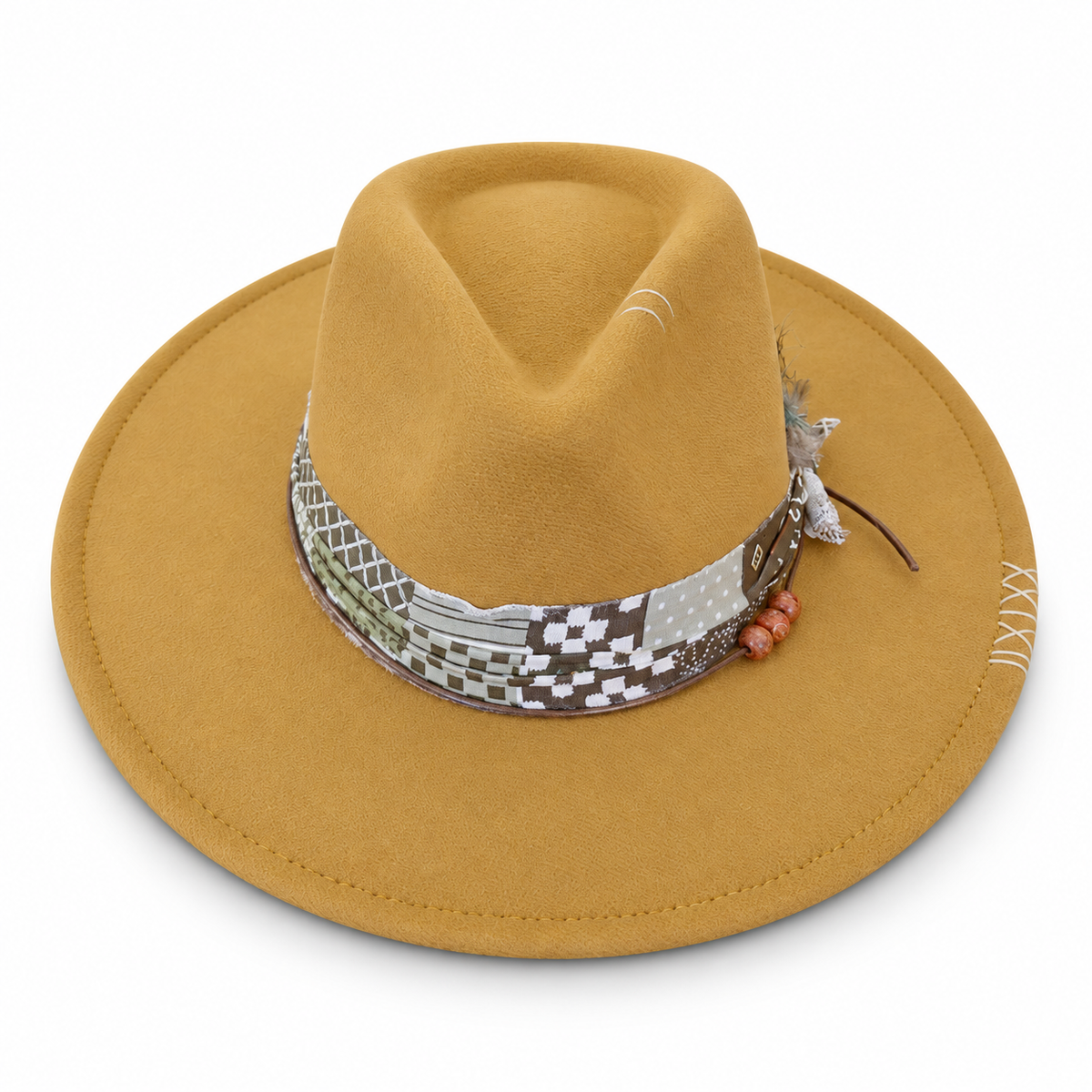 Golden Mosaic Fedora Hat