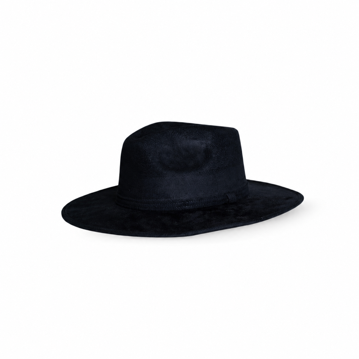Midnight Black Crown Fedora Hat