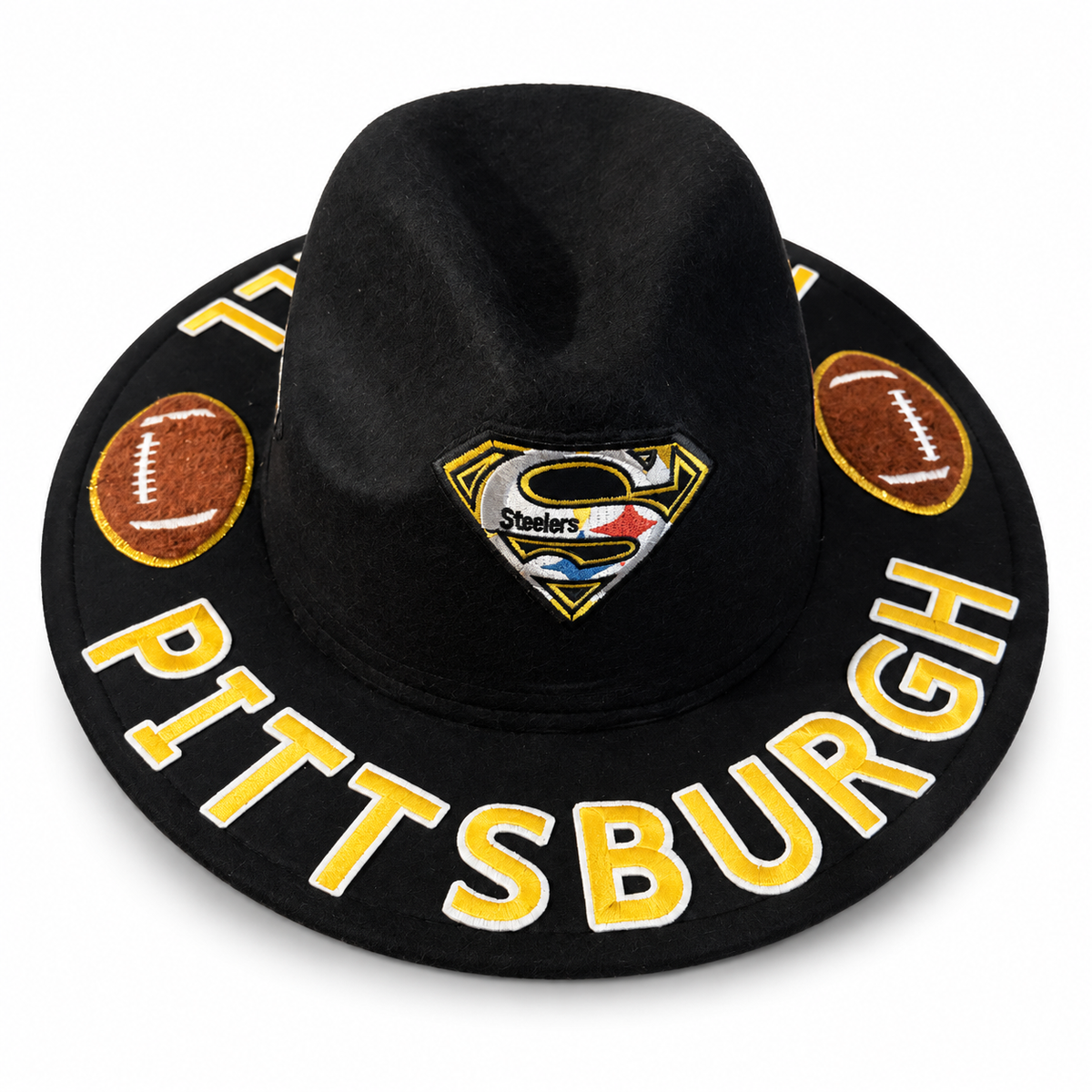 Pittsburgh Custom Statement Hat on a clean white studio background