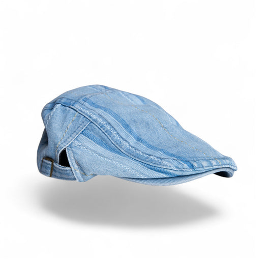 Classic Light Denim Flat Cap