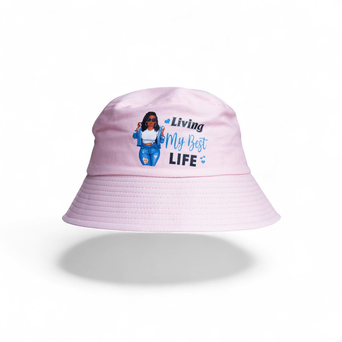 Pink Living My Best Life Bucket Hat