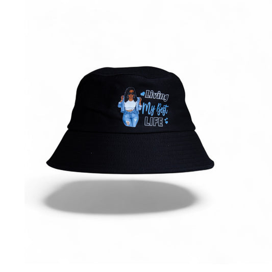 Blue Living My Best Life Bucket Hat
