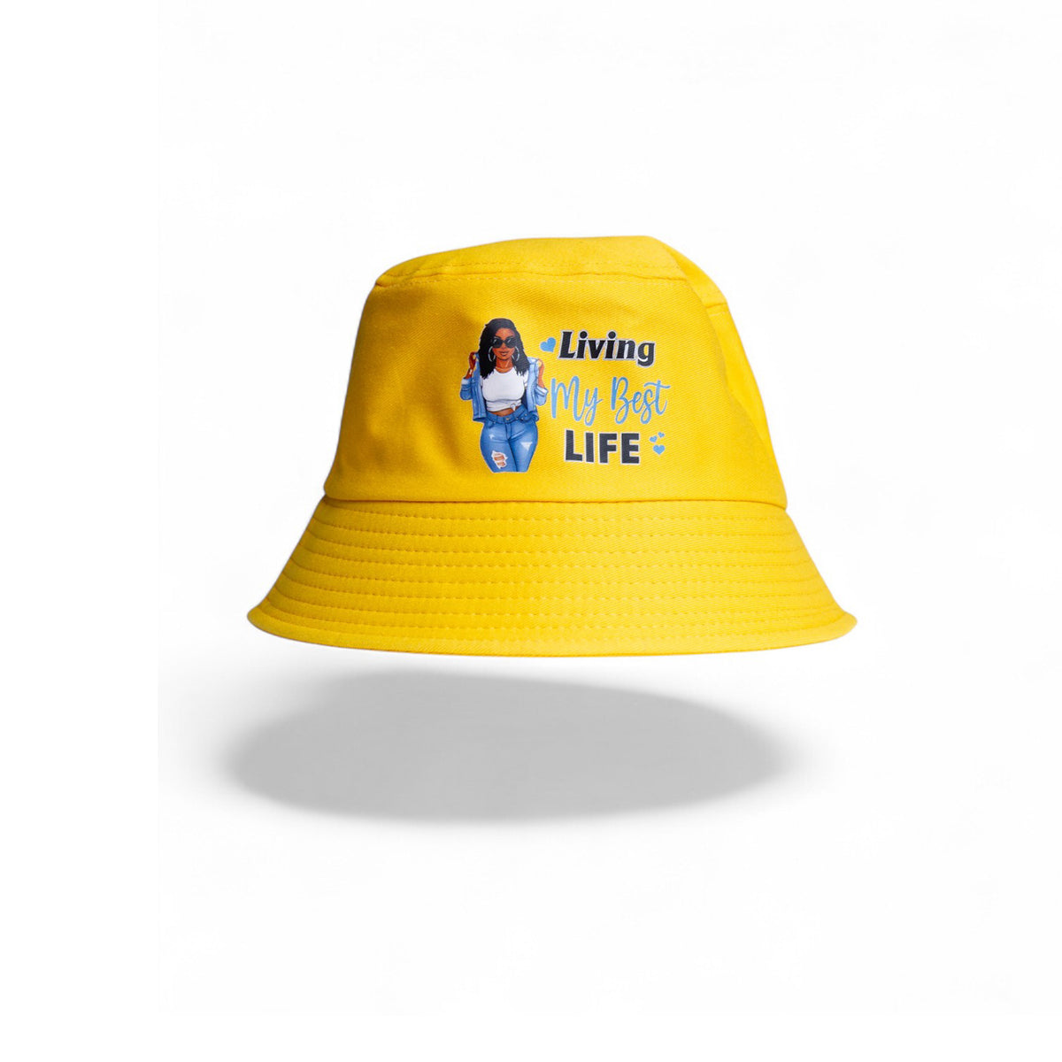 Yellow Living My Best Life Bucket Hat
