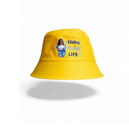 Yellow Living My Best Life Bucket Hat